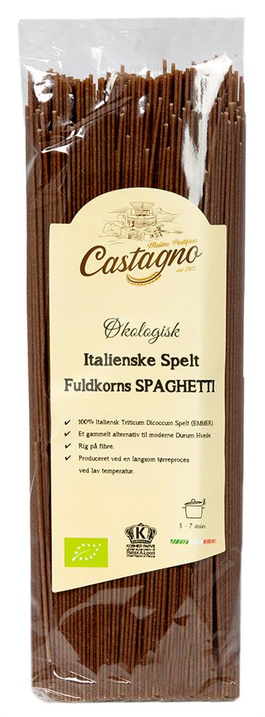 Spaghetti af Spelt Fuldkorn 500 g. Økologisk